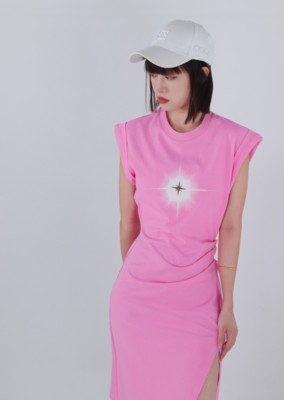 高端原创设计 下摆开衩设计连衣裙