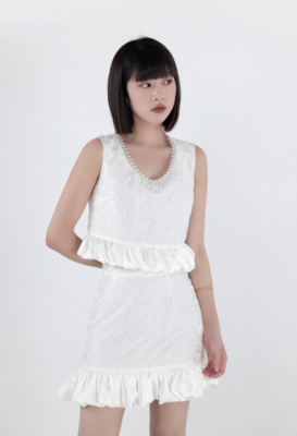 简约百搭荷叶边半裙